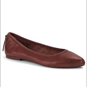 Frye Women's Leather Flats in Burgundy